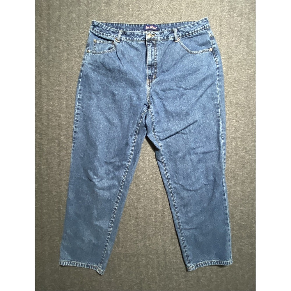 LA Blues High Waisted Straight Leg Jeans Women Blue Denim Size 18W
